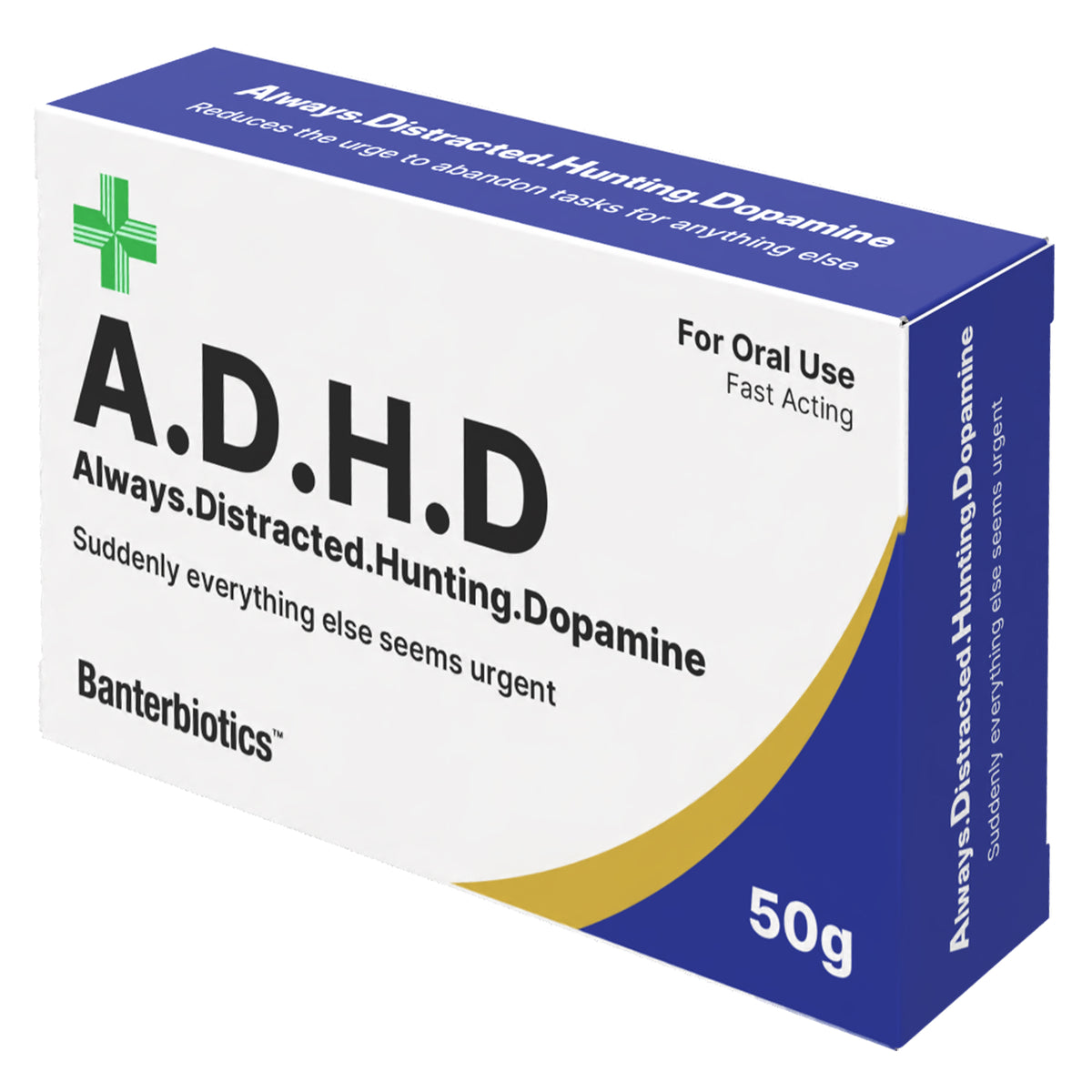 A.D.H.D Funny Prescription Pill Box - BanterBiotics