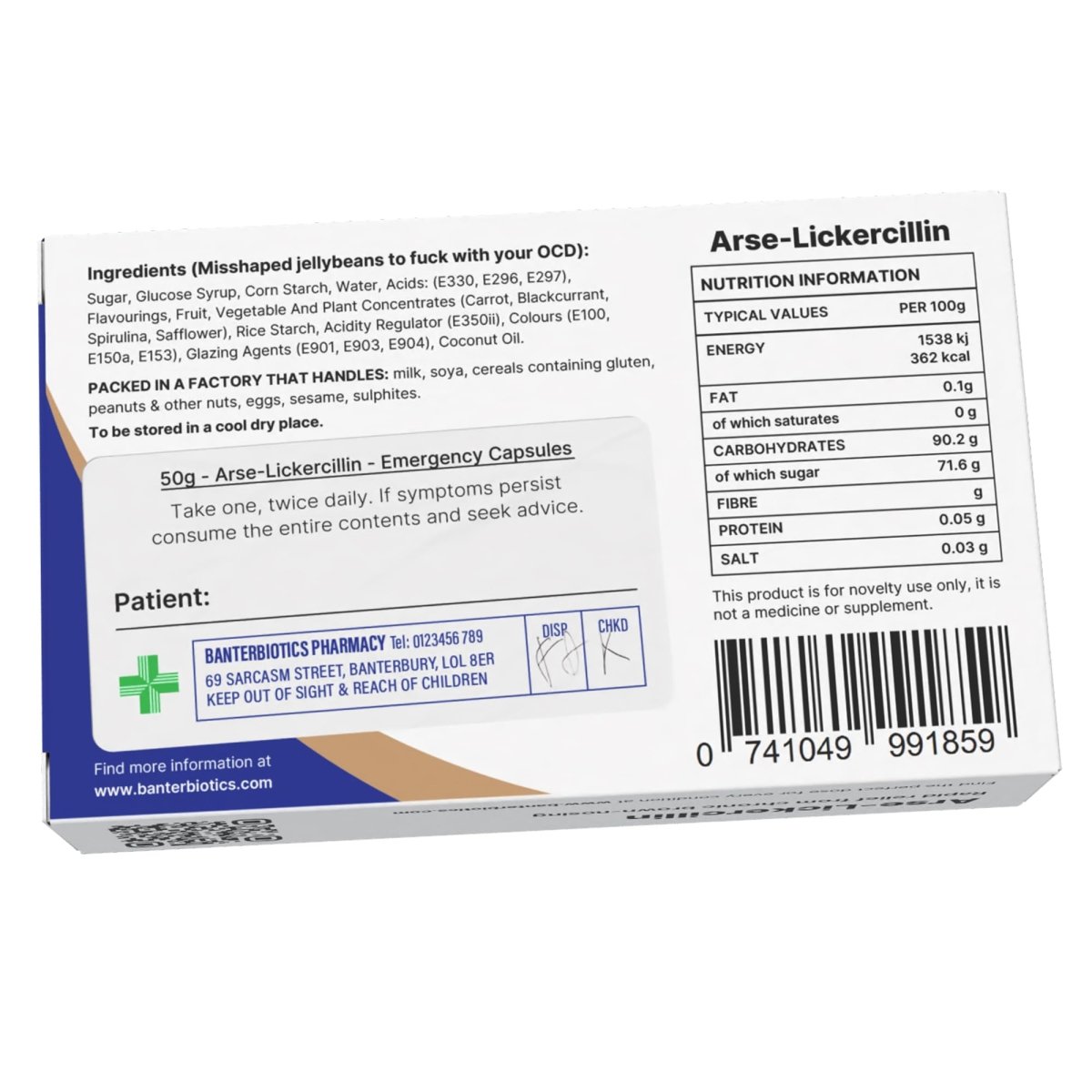 Arse-Lickercillin Funny Prescription Pill Box - BanterBiotics