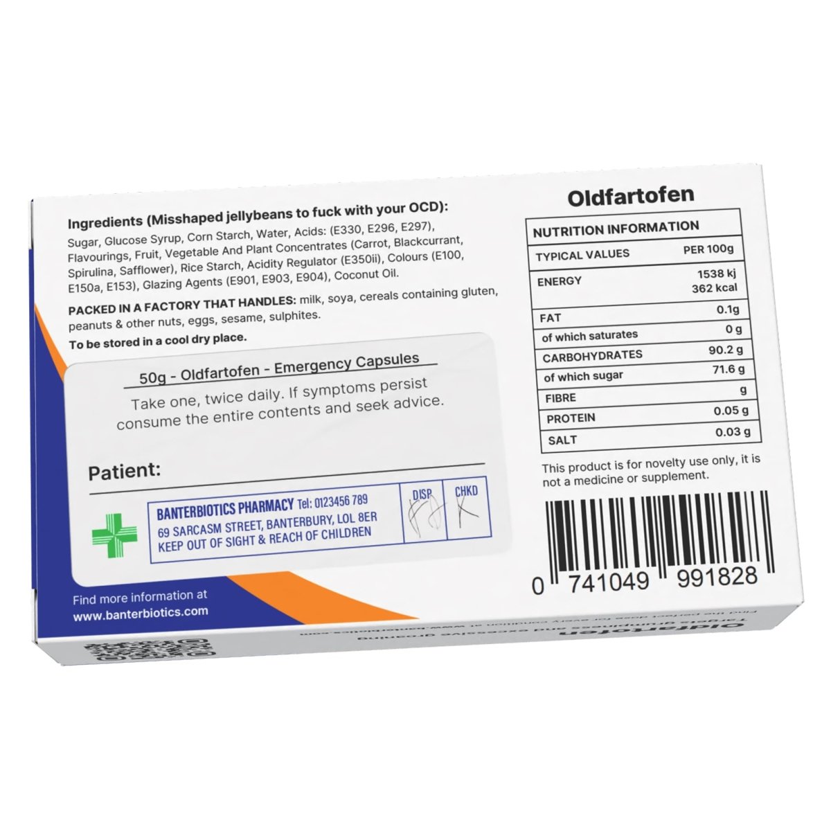 Oldfartofen Funny Prescription Pill Box - BanterBiotics