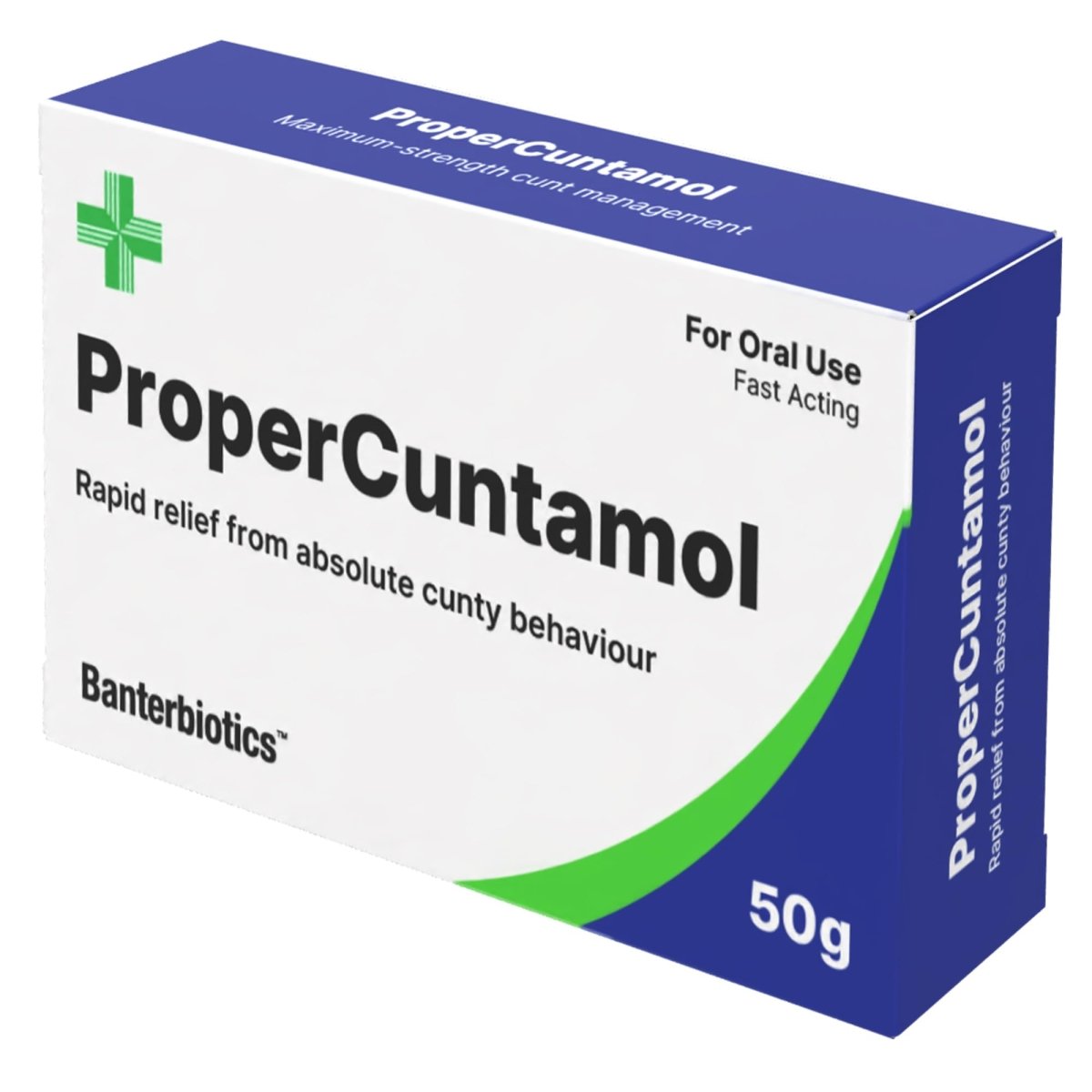 ProperCuntamol Funny Prescription Pill Box - BanterBiotics