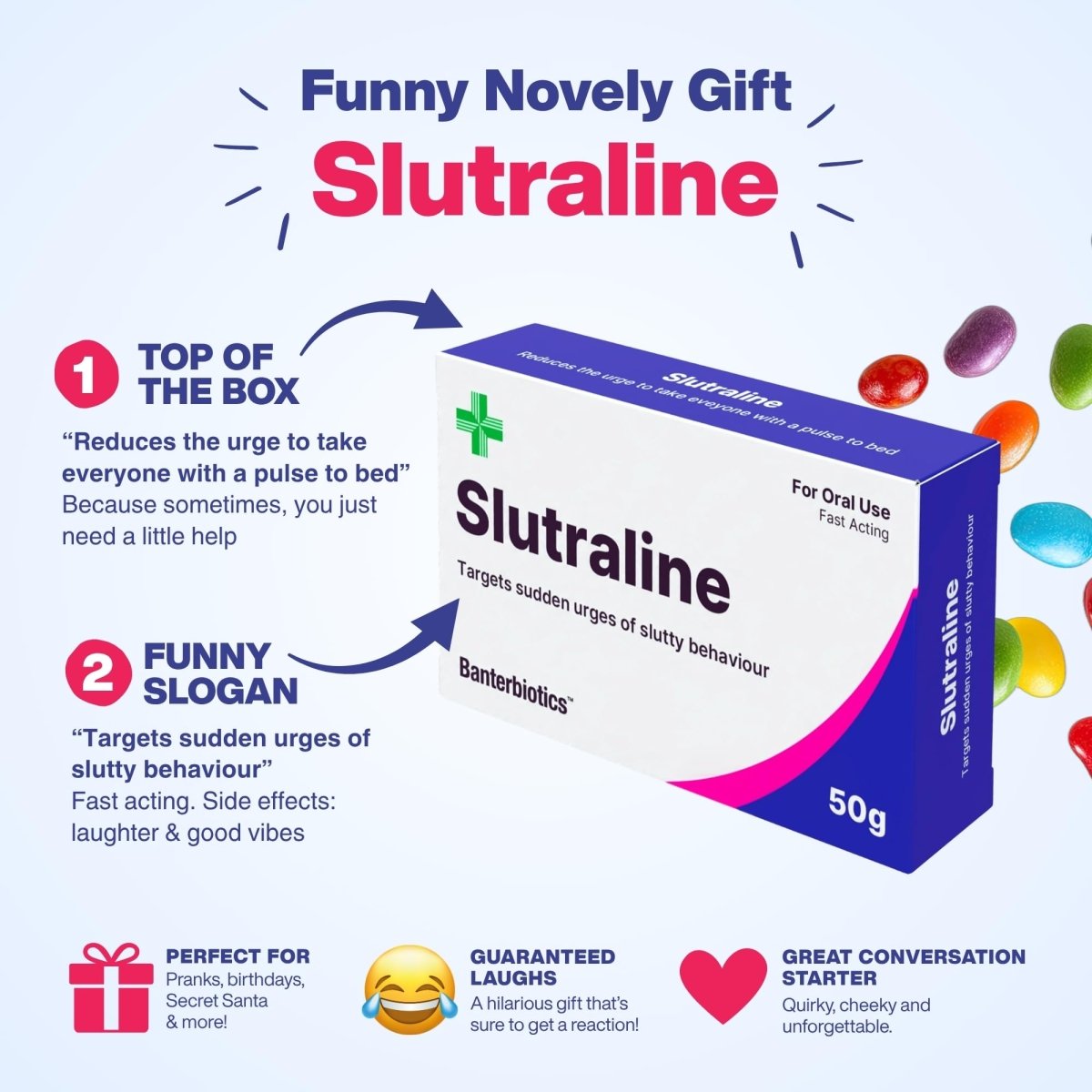Slutraline Funny Prescription Pill Box - BanterBiotics