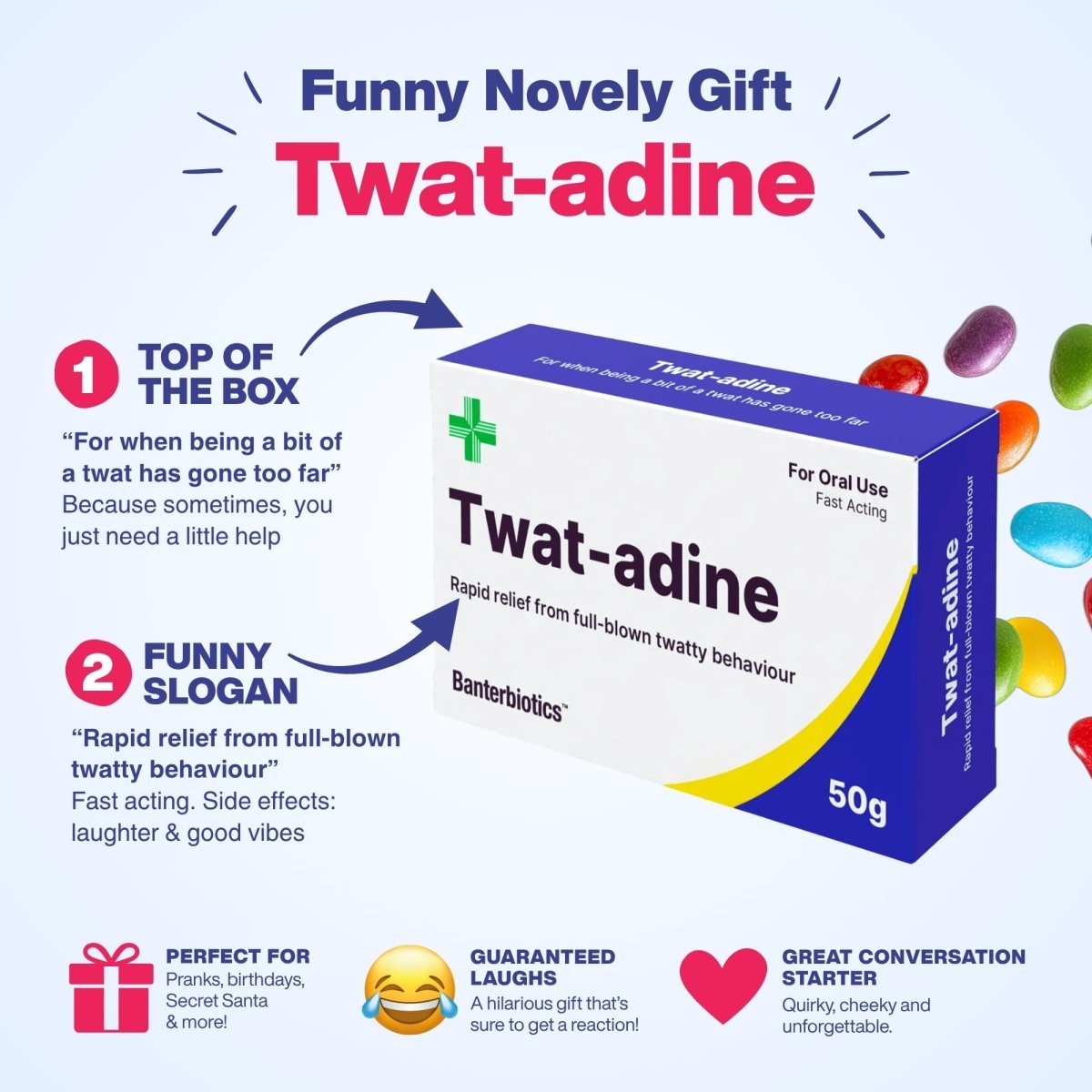 Twat-adine Funny Prescription Pill Box - BanterBiotics